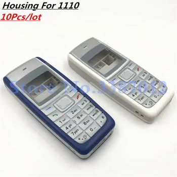 10Pcs/Veľa Nových Full Bývanie Prípade Pre Nokia 1110 Predný Stredný Rám + anglická Klávesnica+Batérie, Zadné Dvere