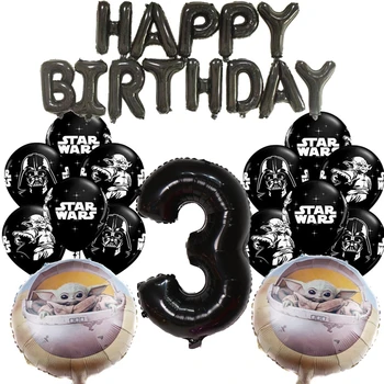 30pcs Disney kresleného Filmu Star Wars Dieťa Yoda Kolo Balón Deti Prospech Narodeninovej Party Dekor Balón Vyhovovali Dodávky