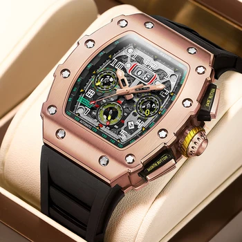 GUANQIN Gold Top Luxusné Pánske Hodinky Automatické Mechanické Náramkové hodinky Pre Mužov Nehrdzavejúcej Ocele Športové Nepremokavé Sapphire Svetelný