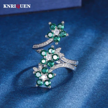 Luxusné dámske Drahokam Zafír Prstene Emerald Ruby Krúžok Svadobné Party, Koktail Jemné Šperky Darček Charms Príslušenstvo Veľkoobchod