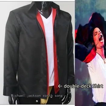MJ Michael Jackson Klasické Oblečenie Earth Song poschodové Tričko pre Výkon - Pro Series
