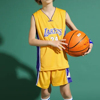Nová Basketbal Chlapci Jednotné Vonkajšie Športové 3-12 Rokov Chlapci Mládež Basketbal Vesta Krátky Oblek Letné detské Oblečenie