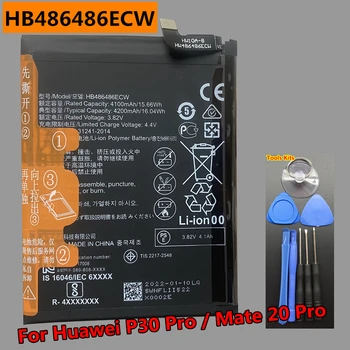 Nové Originál 4200mAh HB486486ECW pre Huawei P30 Pro Mate20 Pro Mate 20 Pro Batériu Mobilného Telefónu