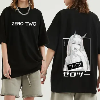 Nula Dva Z Miláčik V Franxx Nový Dizajn Muži Ženy T Tričko Oblečenie Krátky Rukáv T-shirt Zábavné Anime Streetwear Tees Top
