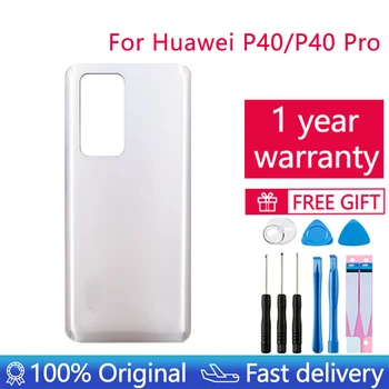 Pre Huawei P40/P40 Pro Späť Batéria Sklo Zadnom Kryte + Objektív Fotoaparátu Rám Zadných Dverí Bývanie Prípade Náhradný Diel Bezplatné Nástroje