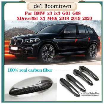 Pre nové BMW x3 ix3 G01 G08 xDrive30d X3 M40i 2018 2019 2020 Auto 100% Reálne Uhlíkových Vlákien Dverí Rukoväť Kryt príslušenstvo